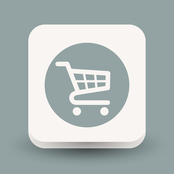 Pictograph of shopping cart - Vector, Image