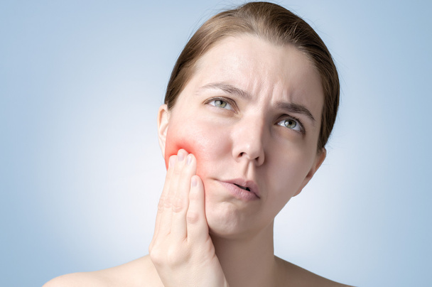 Woman with toothache - Foto, Imagen
