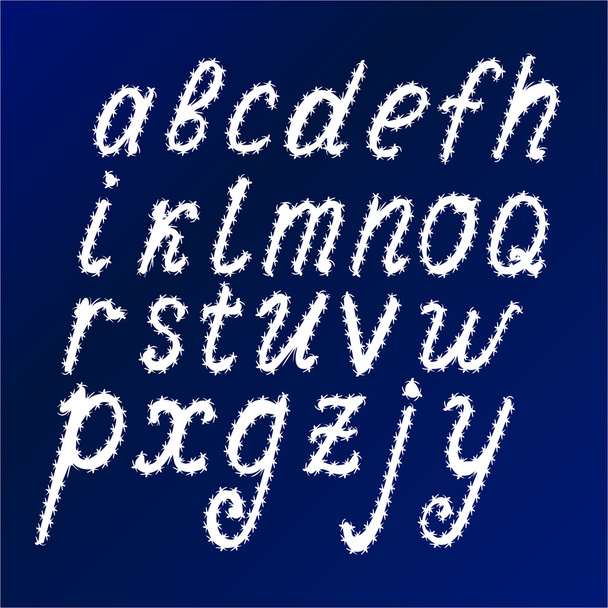 Alphabet Set. Handwritten letters - Vettoriali, immagini