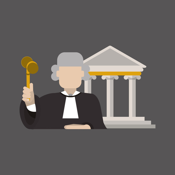 Concetto di legge. Icona della giustizia. Icona colorata, vettore modificabile
 - Vettoriali, immagini