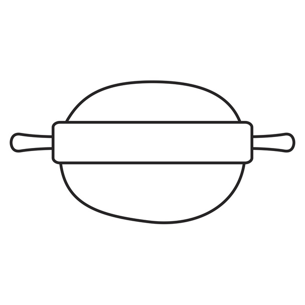Satırı simgesi mutfak oklava - Vektör, Görsel