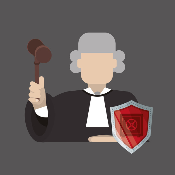 Concetto di legge. Icona della giustizia. Icona colorata, vettore modificabile
 - Vettoriali, immagini
