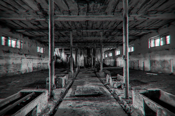 Το φάντασμα σκοτάδι βρώμικο hall - Φωτογραφία, εικόνα