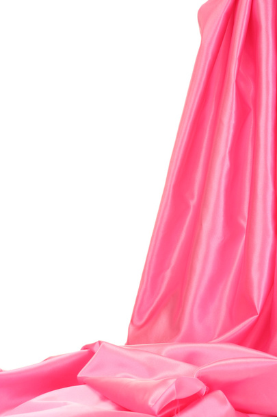 Pink silk drape isolated on white - Valokuva, kuva