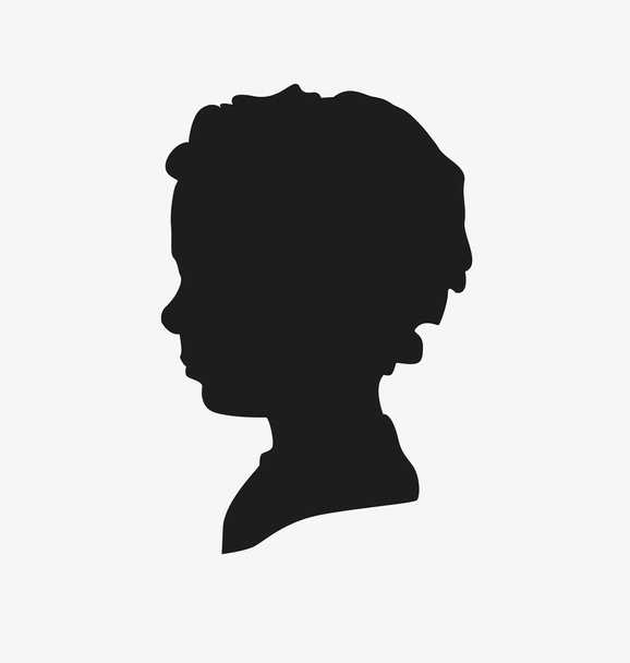 Testa bambino silhouette
 - Foto, immagini