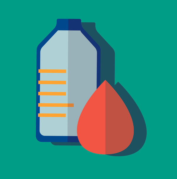Donate blood bag on green background. Vector illustration - Vector, Image