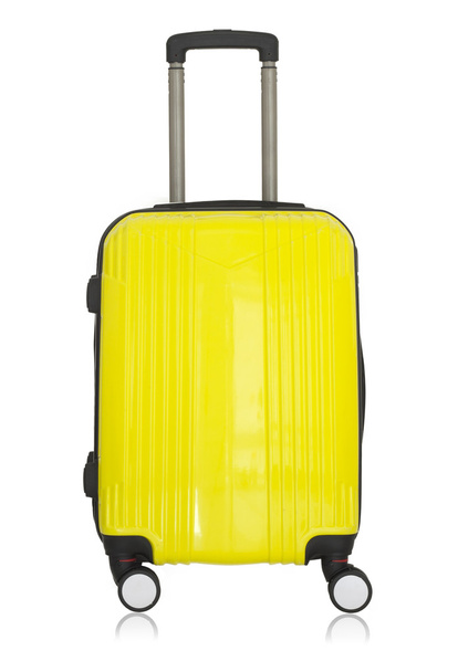 Yellow suitcase on isolated background - Foto, Imagem