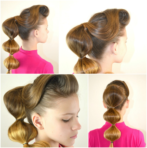 Collage - fryzury z długich włosów - Zdjęcie, obraz