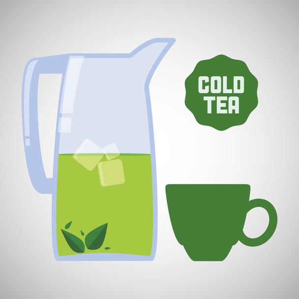 icona dell'ora del tè. concetto di bevanda. Illiustrazione piatta
 - Vettoriali, immagini