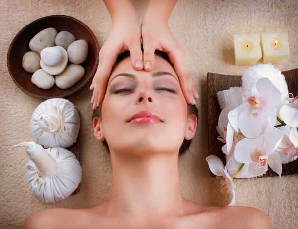 Facial Massage in Spa Salon - 写真・画像