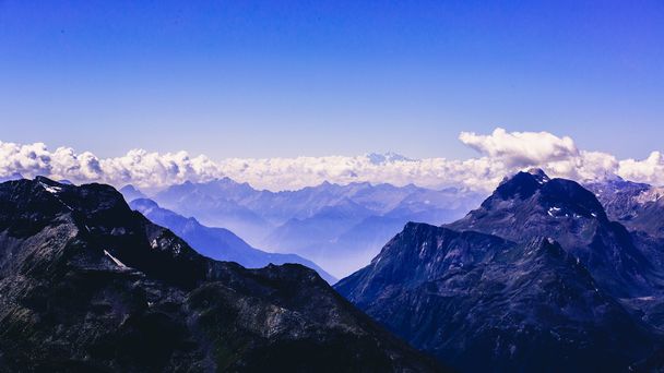 impressive mountain panorama swiss alps - Photo, Image