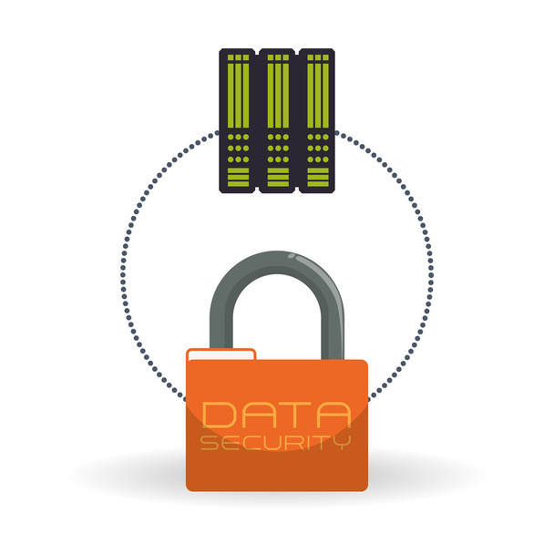 Data Security design. Protect icon. Data center illustration - Vector, Image