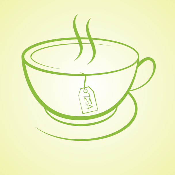 hot tea cup beverage drink icon vector illustration 10eps background  - Vector, Image