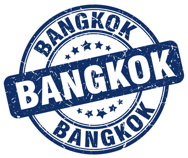 Bangkok blue grunge round vintage rubber stamp.Bangkok stamp.Bangkok round stamp.Bangkok grunge stamp.Bangkok.Bangkok vintage stamp. - Вектор,изображение