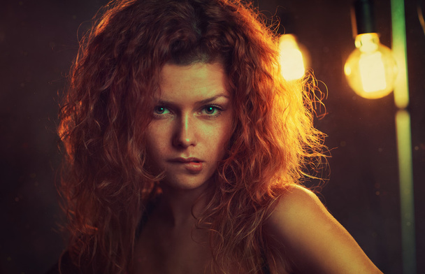Red hair woman portrait - Fotó, kép