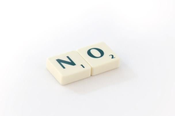 Scrabble Letters - No - 写真・画像