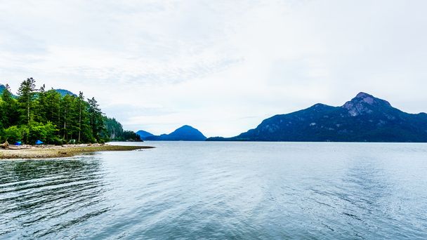 The flord of Howe Sound and surrounding Mountains - Photo, Image