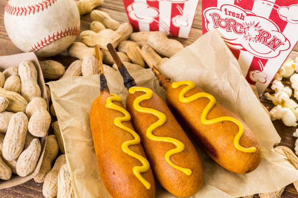 Game Day Snacks, corn dogs - Photo, Image