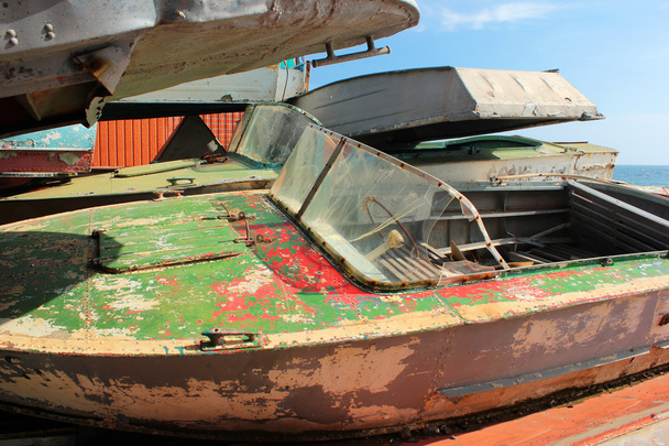 Dumpingové staré motorové čluny  - Fotografie, Obrázek