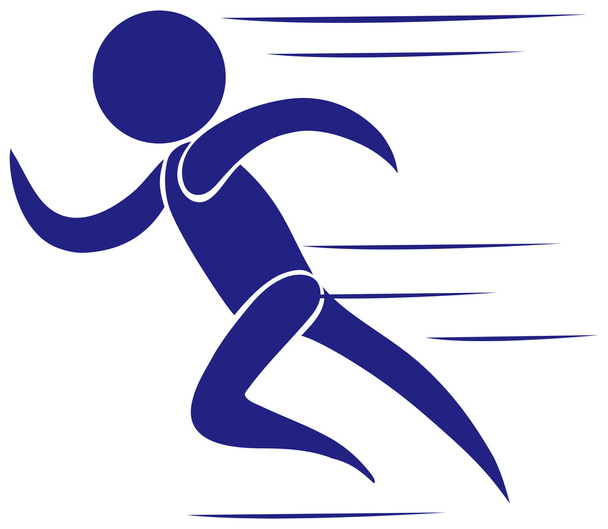 Sportovní ikona athelte běží - Vektor, obrázek