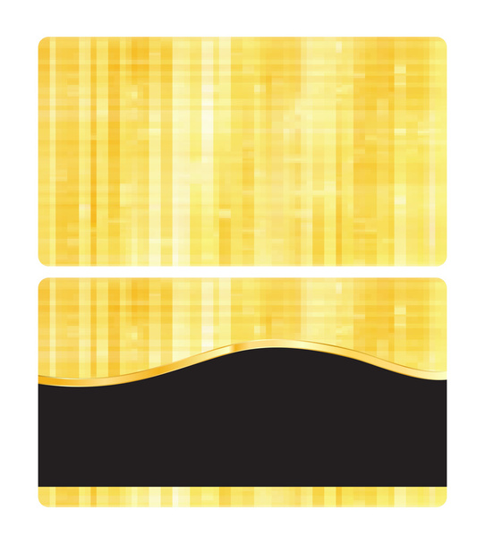 Vector textura oro con tarjetas en blanco con un negro bann - Vector, Imagen
