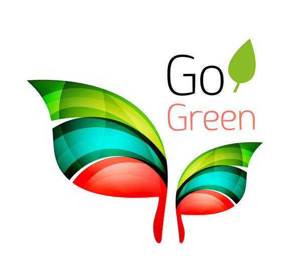 Go Green Naturkonzept - Vektor, Bild