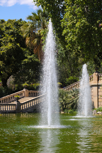 Barcelona ciudadela park lake fountain  - Photo, Image