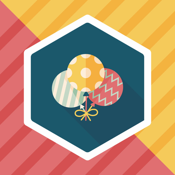 balloons flat icon with long shadow,eps10 - Vector, afbeelding