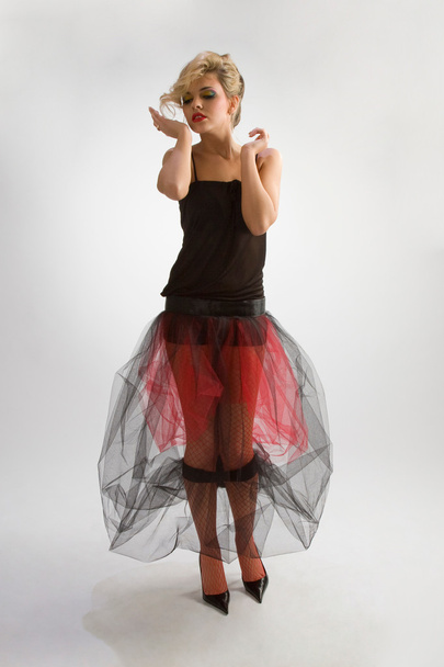 Beautiful girl in diaphanous skirt - Zdjęcie, obraz