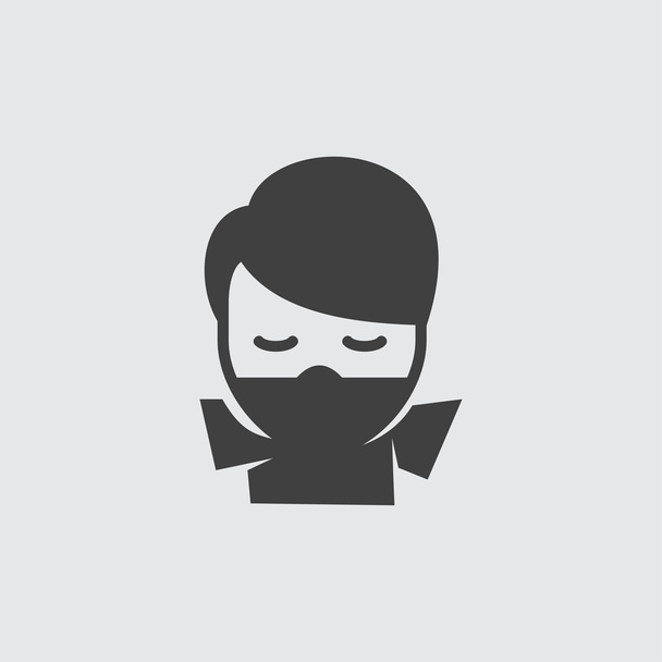 Ninja icon illustration - Vector, imagen