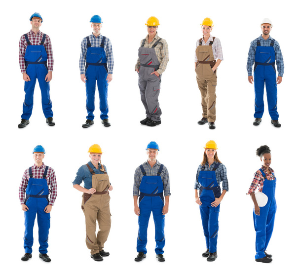 Set Of Construction Workers - Foto, afbeelding