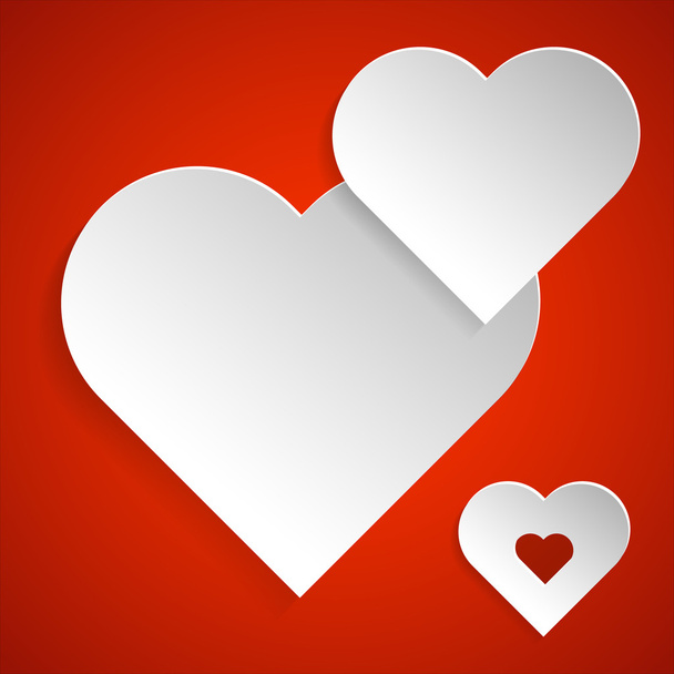 Paper heart icon vector.  - Vetor, Imagem