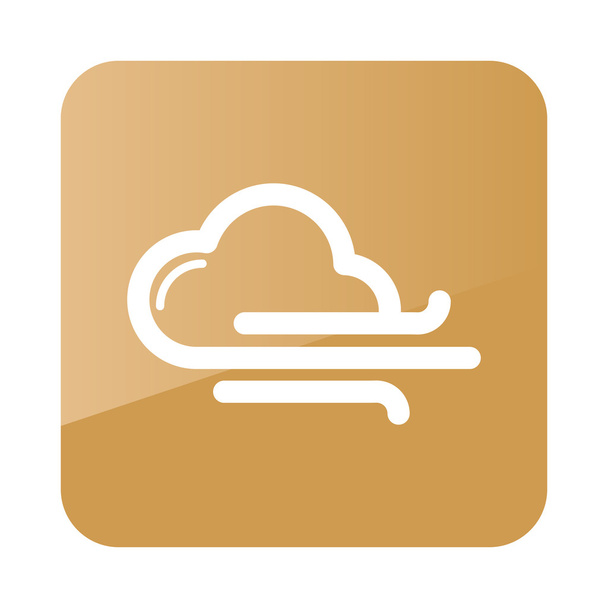 Cloud blows Wind icon. Meteorology. Weather - Vector, Image