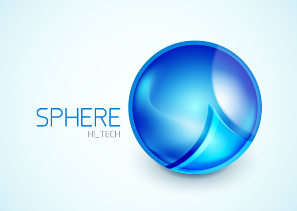 Abstrato conceito esfera oi-tech de vidro
 - Vetor, Imagem