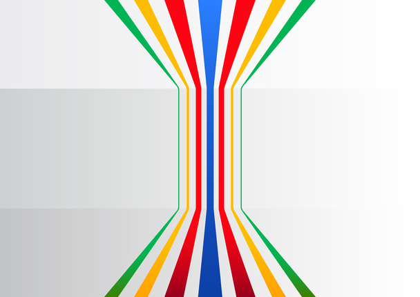 Colorful generic business background with vertical lines branching out to symbolize information and process flow - Vector, Image