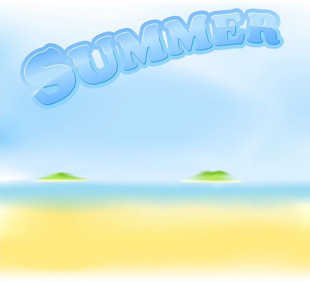 Summer beach with islands - Vector, imagen