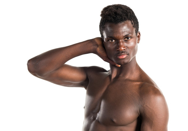 Athletic handsome black man - 写真・画像