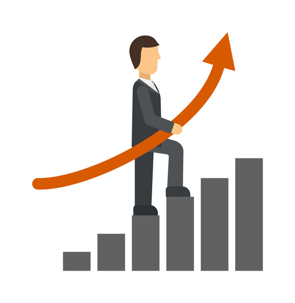 Growth chart vector illustration. - Vector, Image