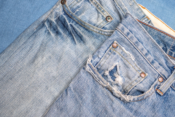 Blue jeans pocket - Photo, Image