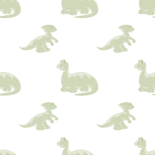Dinosaurs on seamless background - Vector, Image