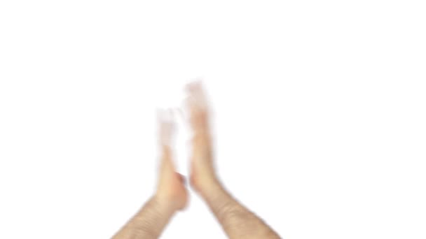 Clapping Hands 4k on white - Felvétel, videó