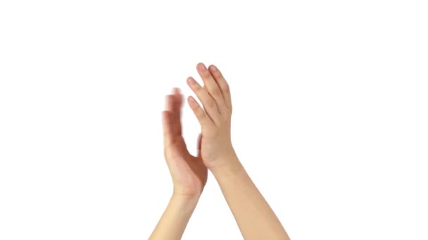 Taps kezek 4k fehér - Felvétel, videó