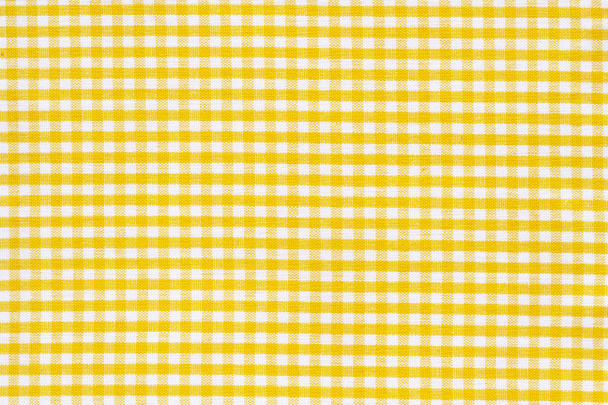 Texture white yellow tablecloth - Photo, Image
