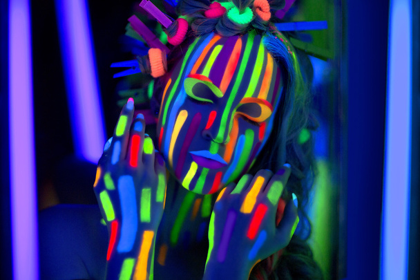 neon make up - Foto, Bild