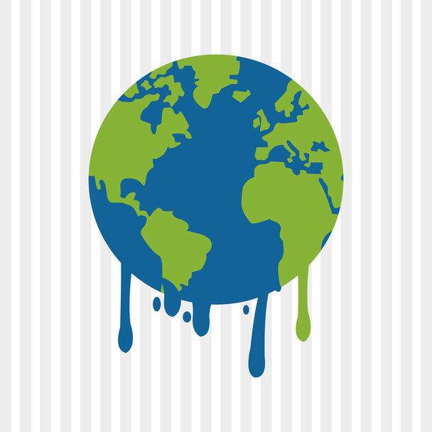 Save planet design. Enviroment icon. Flat illustration - Vetor, Imagem