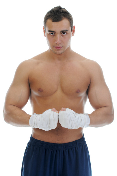 Portrait of athletic boxer - Фото, изображение