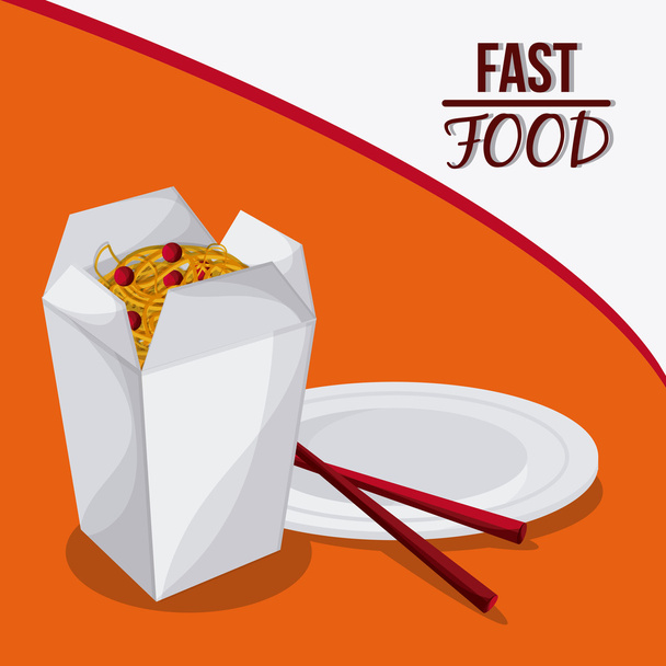 Design de fast food. ícone de menu. Ilustração colorida
 - Vetor, Imagem