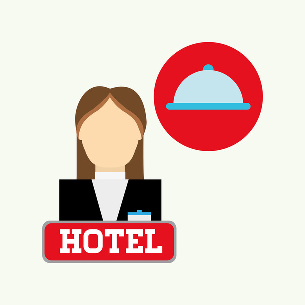 Projeto do hotel. ícone de serviço. conceito de viagem
 - Vetor, Imagem