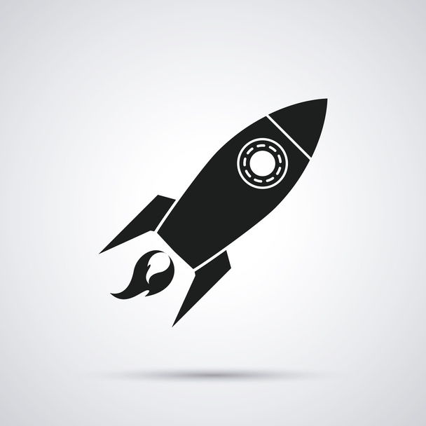 Rocket desing. Spaceship icon. Flat illustration , editable vector - Wektor, obraz