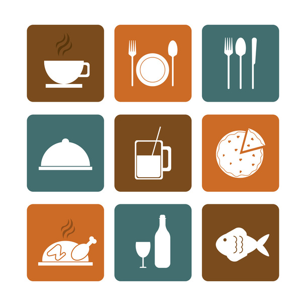 Progettazione ora di pranzo. Icona del menu. Illustrazione piatta, vettore modificabile
 - Vettoriali, immagini